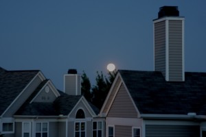 Moon over Ann Arbor, MI